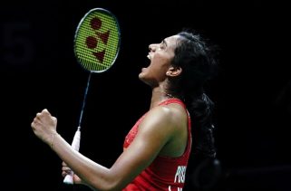 Badminton titleholder PV Sindhu's hand