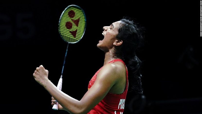 Badminton titleholder PV Sindhu's hand