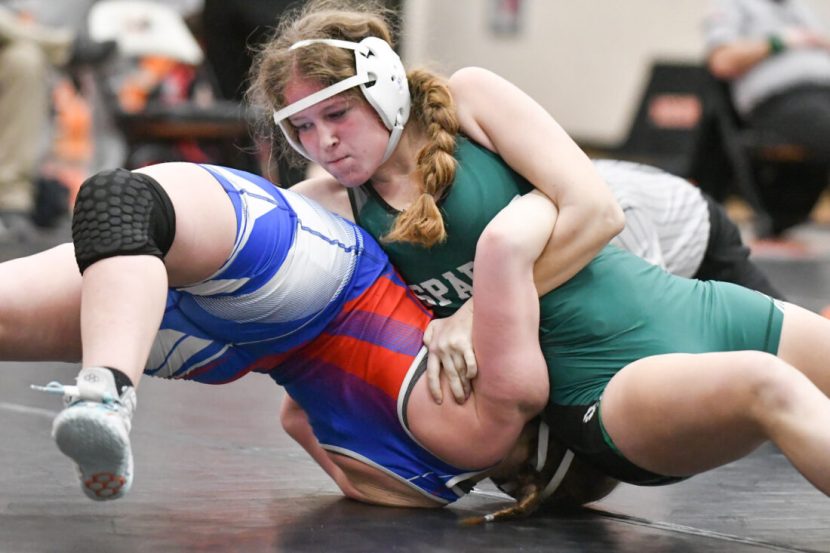 District 3 girls wrestling dual competition outcomes at