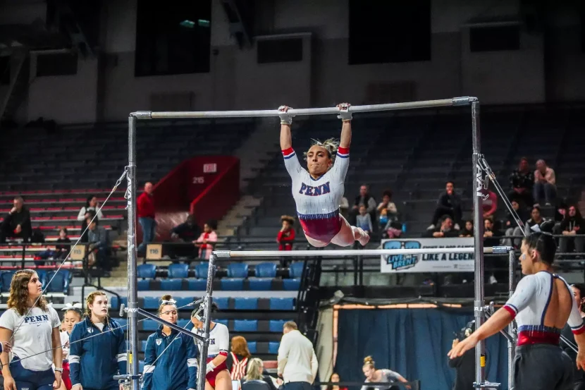 Penn gymnastics Red and Blue Intrasquad competition establishes the atmosphere for the 2025 season