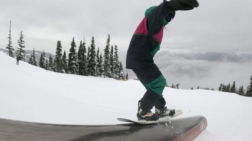 Snowboard riding