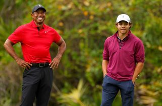 Tiger Woods walks 18 holes in PNC Championship pro