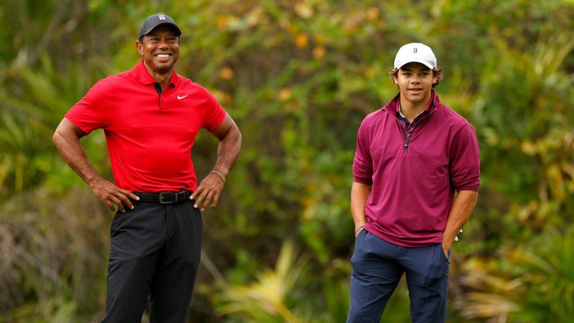 Tiger Woods walks 18 holes in PNC Championship pro