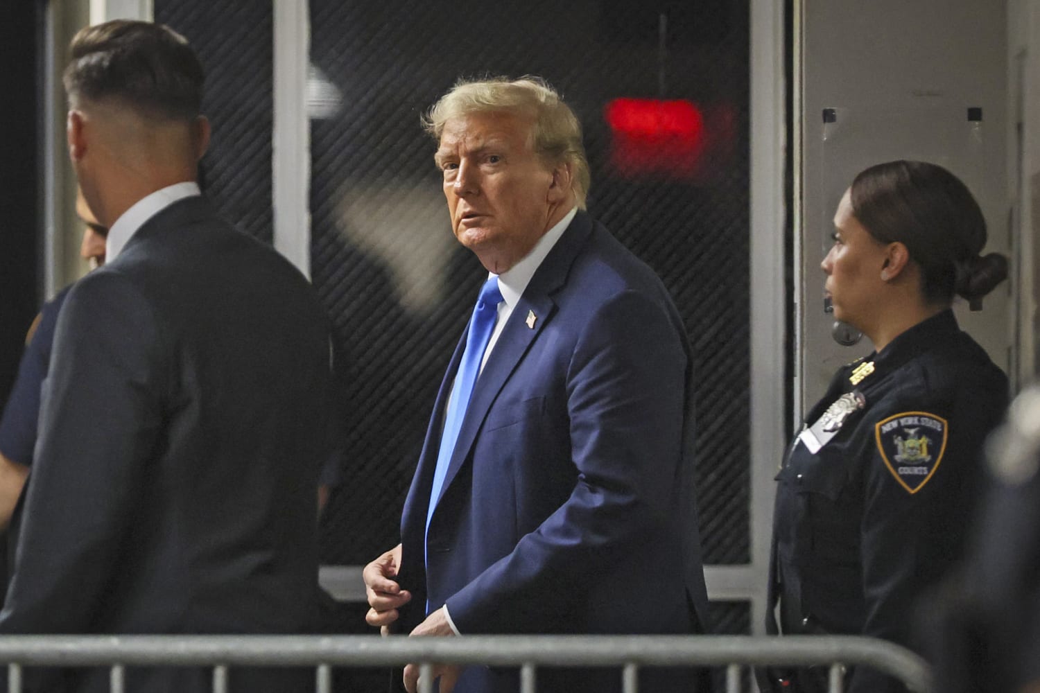 Donald Trump says he's 'totally innocent' and thanks judge moments before no