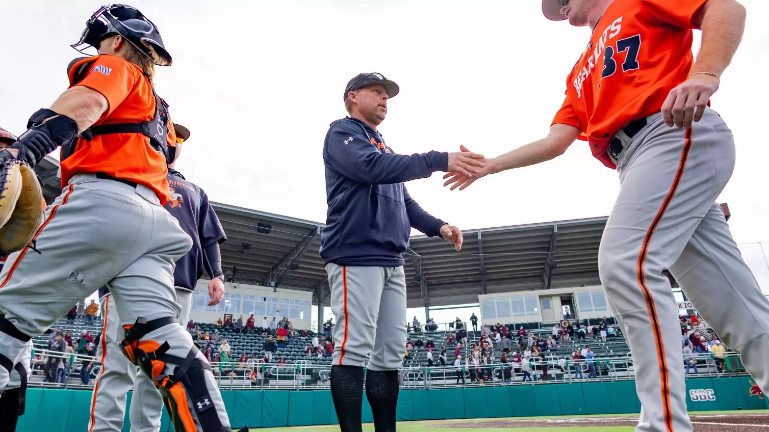 Baseball Pulls Away Late To Win Series Opener