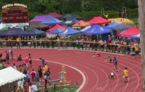 Central competing at region track and field meet