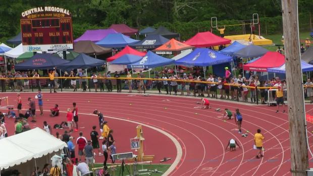 Central competing at region track and field meet