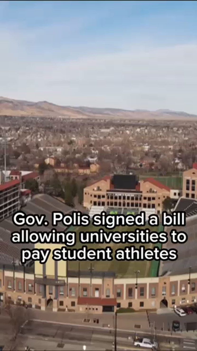 Colorado governor signs bill letting universities pay student athletes