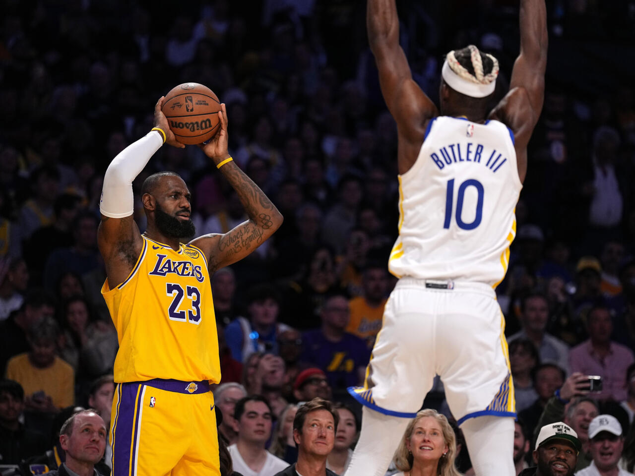 LeBron & Steph battled it out tonight in LA