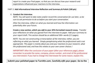 REPORT AND INTERVIEW