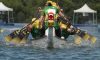 Shanghai students learn dragon boat rowing