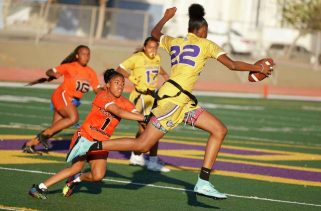 Warriors enjoying being part of a girls high school flag football league