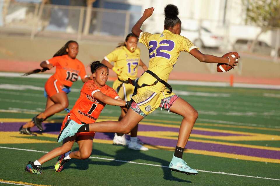Warriors enjoying being part of a girls high school flag football league