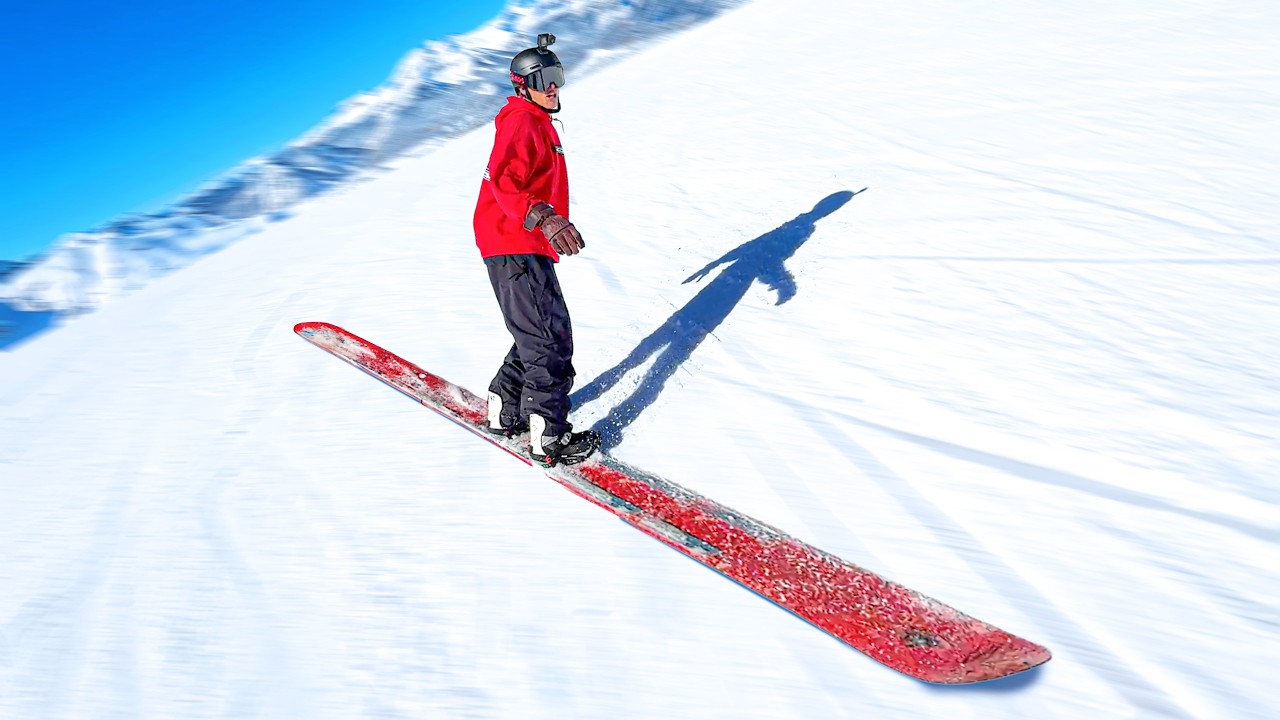 A Bunch Of YouTubers Tested the 'World's Longest Snowboard'