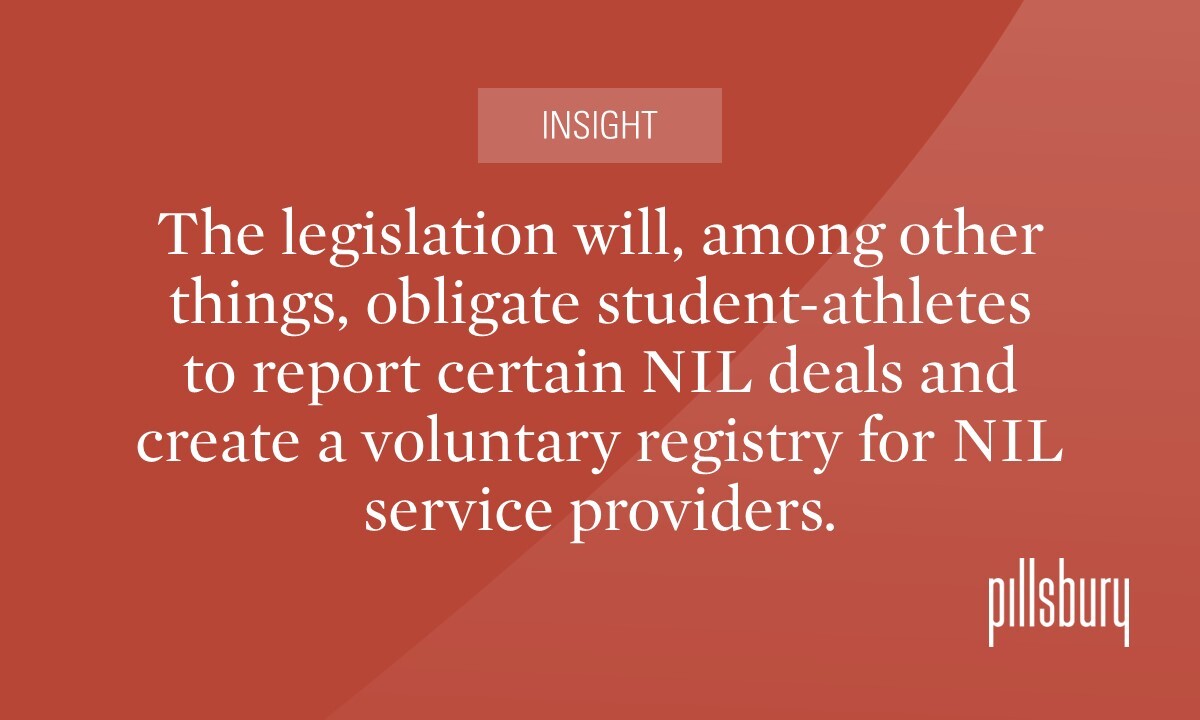 Bill to limit NIL deals to time of students' athletic eligibilities