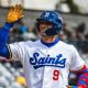 Kyle DeBarge of the Cedar Rapids Kernels is perfecting the art of the steal