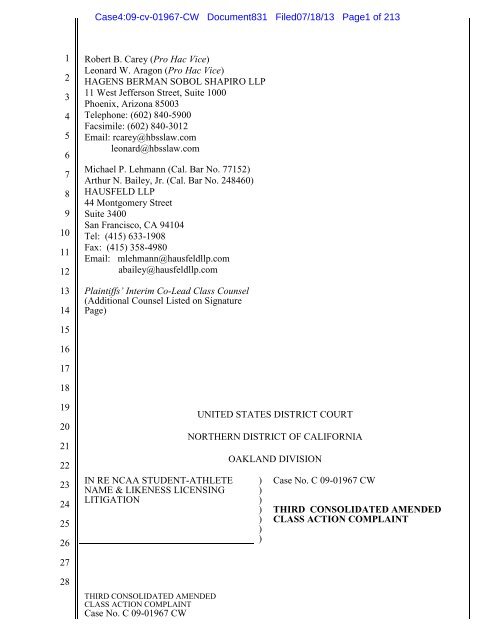 Objecting Lawyers Reject House v. NCAA Settlement Roster Limits Solution