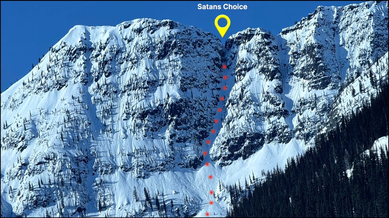 Skiing One Of The Steepest Couloirs In Kootenay Pass