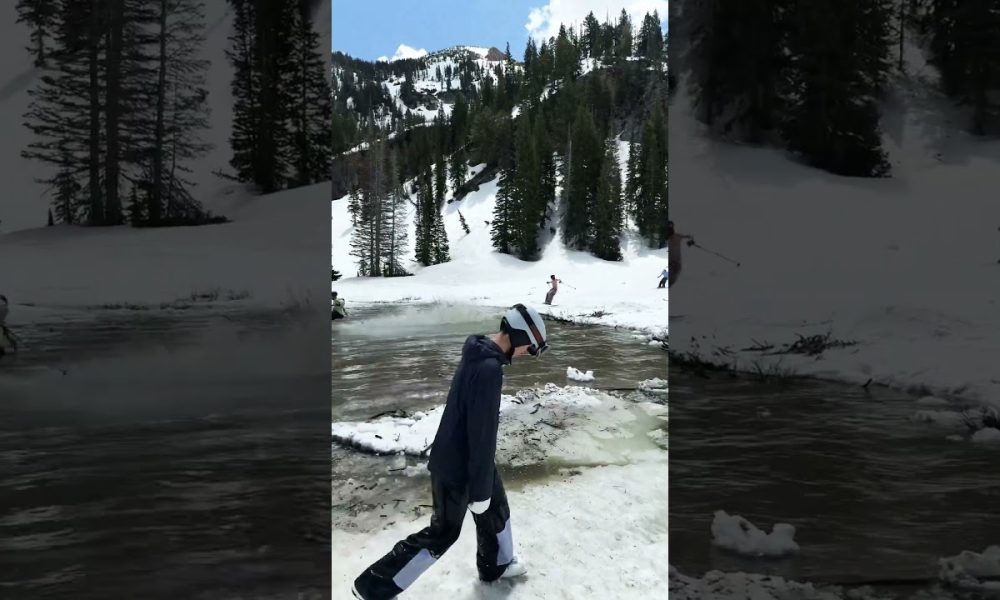 Snowbird Skiers & Snowboarders Celebrate Closing Day With Unsanctioned Pond Skim