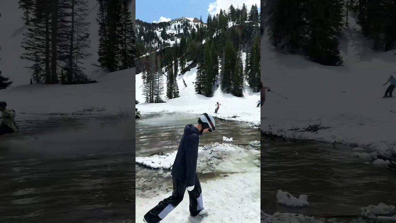 Snowbird Skiers & Snowboarders Celebrate Closing Day With Unsanctioned Pond Skim