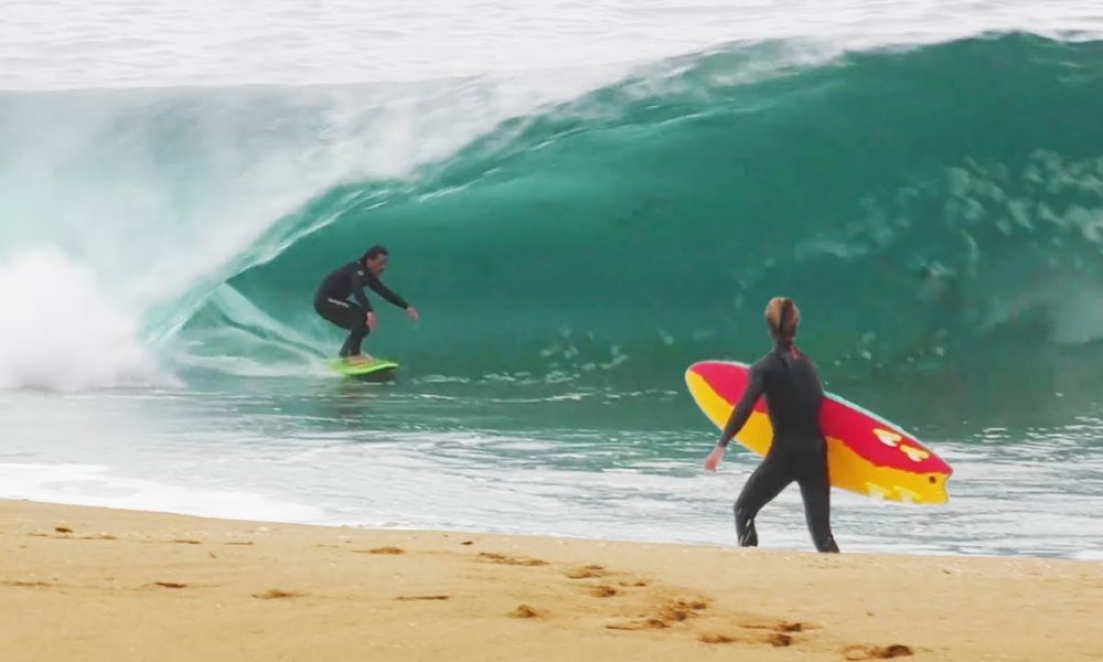 This Is What Happens When an Australian Tries to Surf The Wedge for the First Time