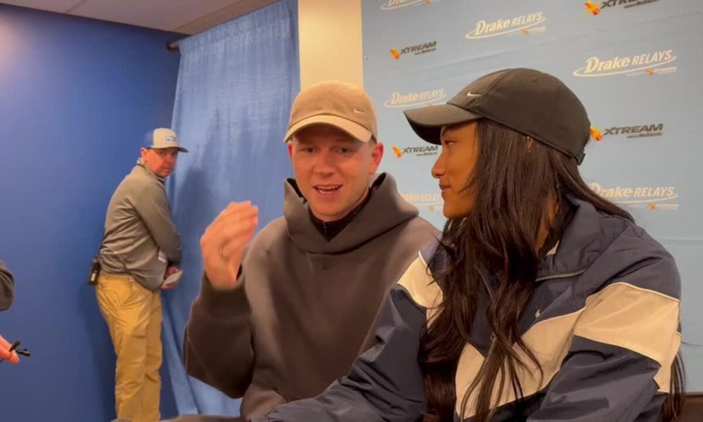 Woodhalls compete together for 1st time at Drake Relays