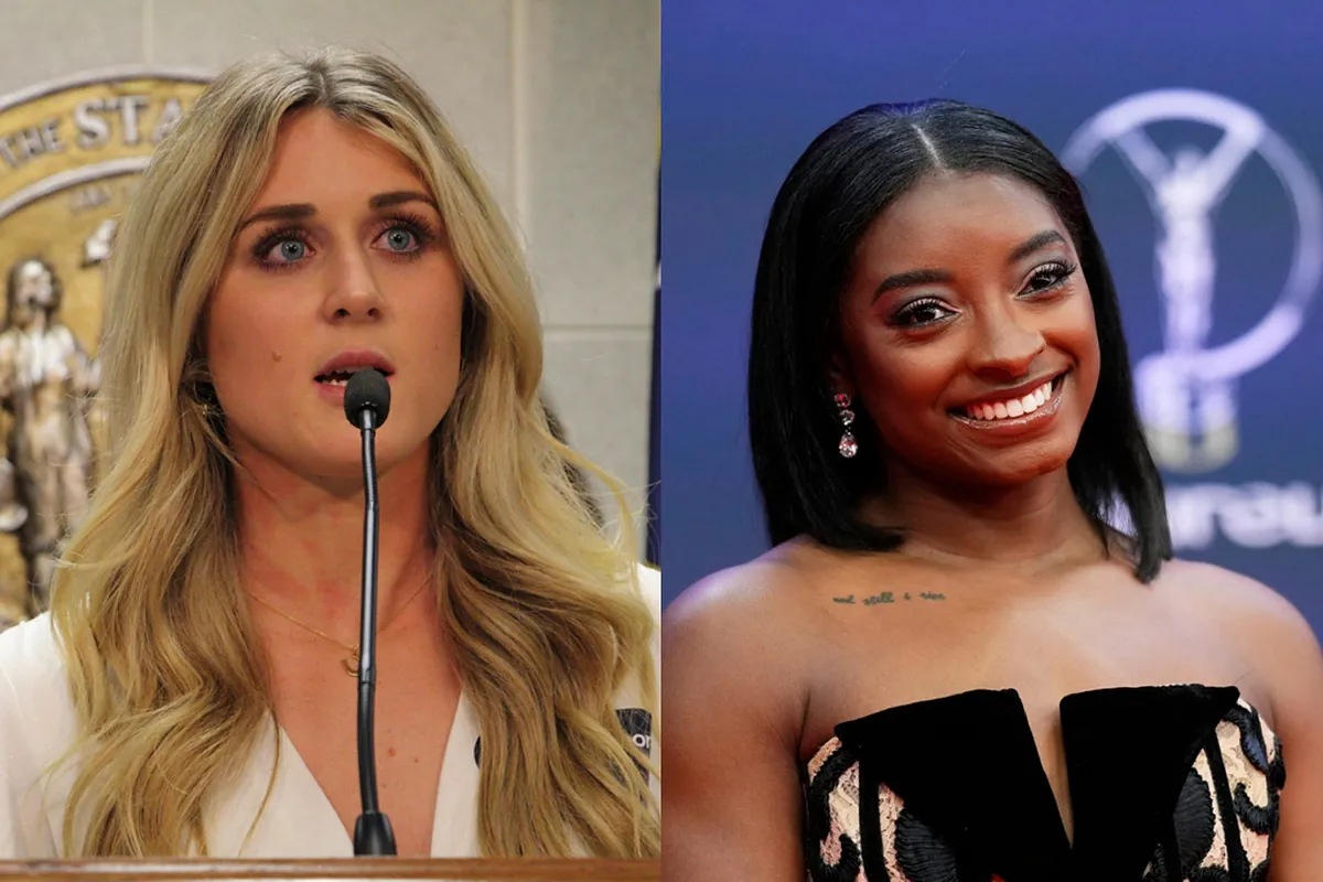 Riley Gaines responds to Simone Biles deleting her X following their disagreement over ...