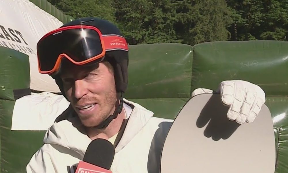 Shaun White Celebrates The Opening of North America's Largest Airbag Snowboard/Ski Jump