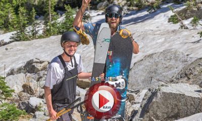 Duo goes skiing on Canada Day at Big White