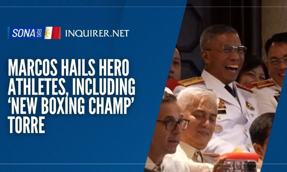 Marcos hails hero athletes, including 'new boxing champ' Torre