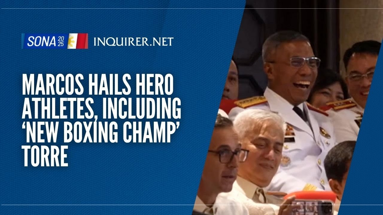 Marcos hails hero athletes, including 'new boxing champ' Torre