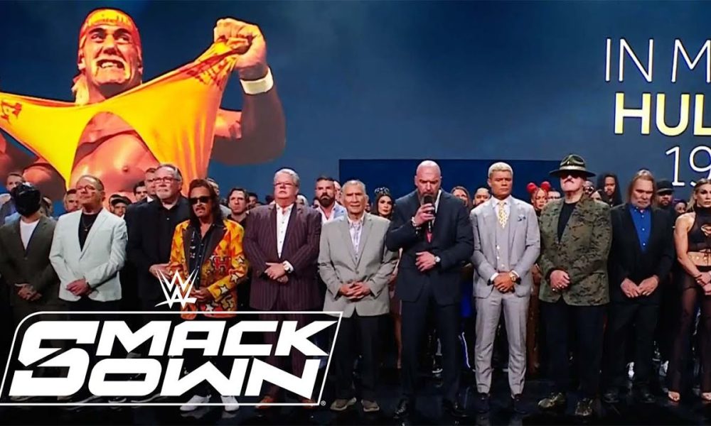 WWE pays tribute to wrestling legend Hulk Hogan prior to 'Friday Night SmackDown' in Cleveland